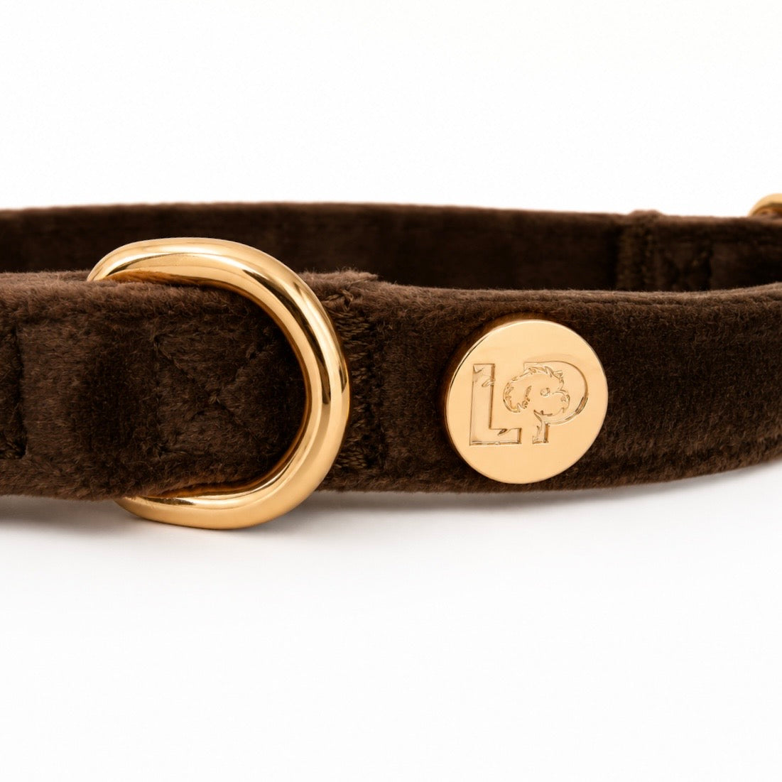Dog Collar - Velvet - Chocolate Brown