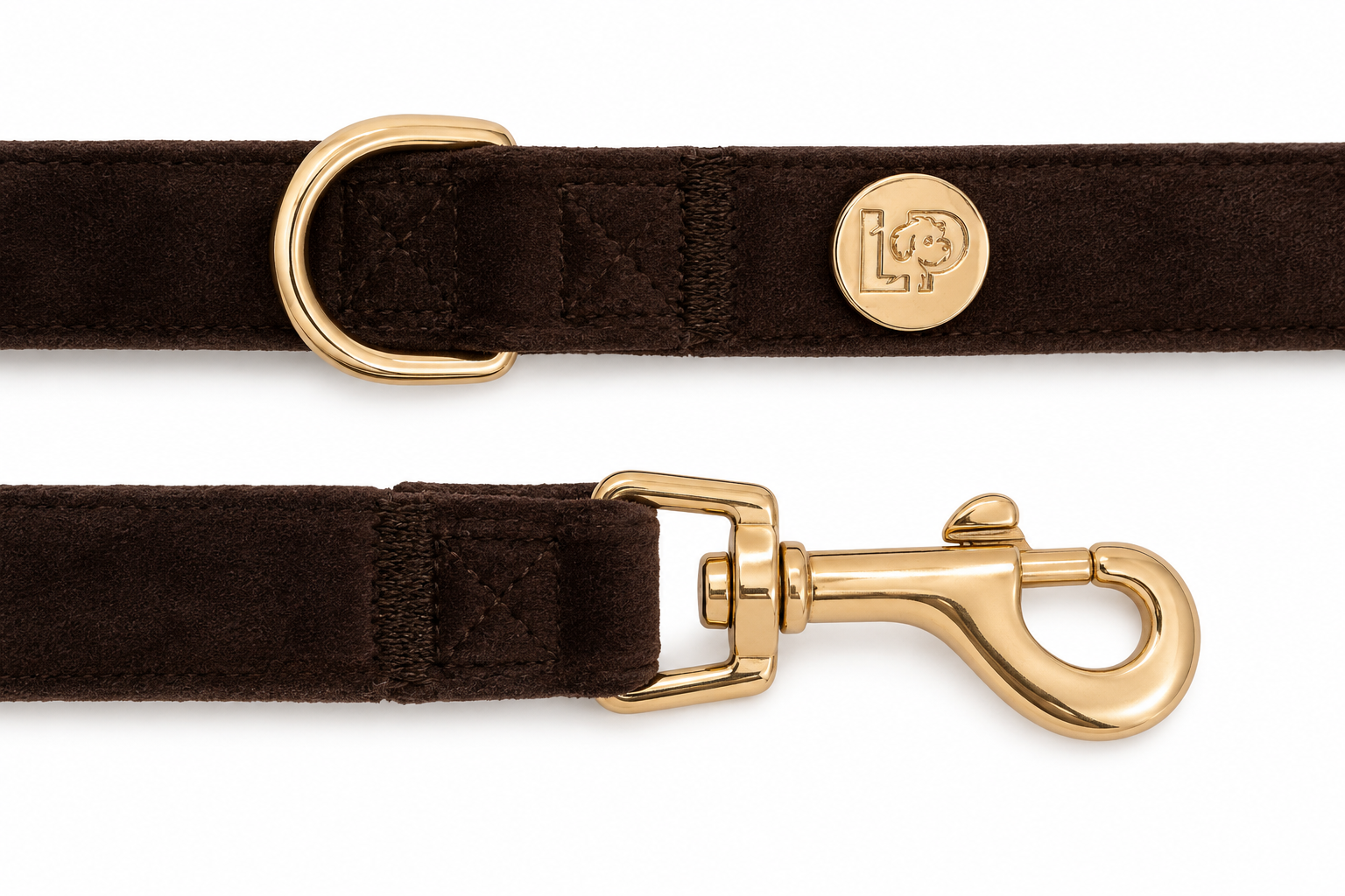 Dog Leash - Velvet - Chocolate Brown